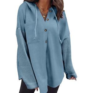 BRAND NEW SHEWIN Oversized Sweatshirt - Casual, Hooded, with Pocket